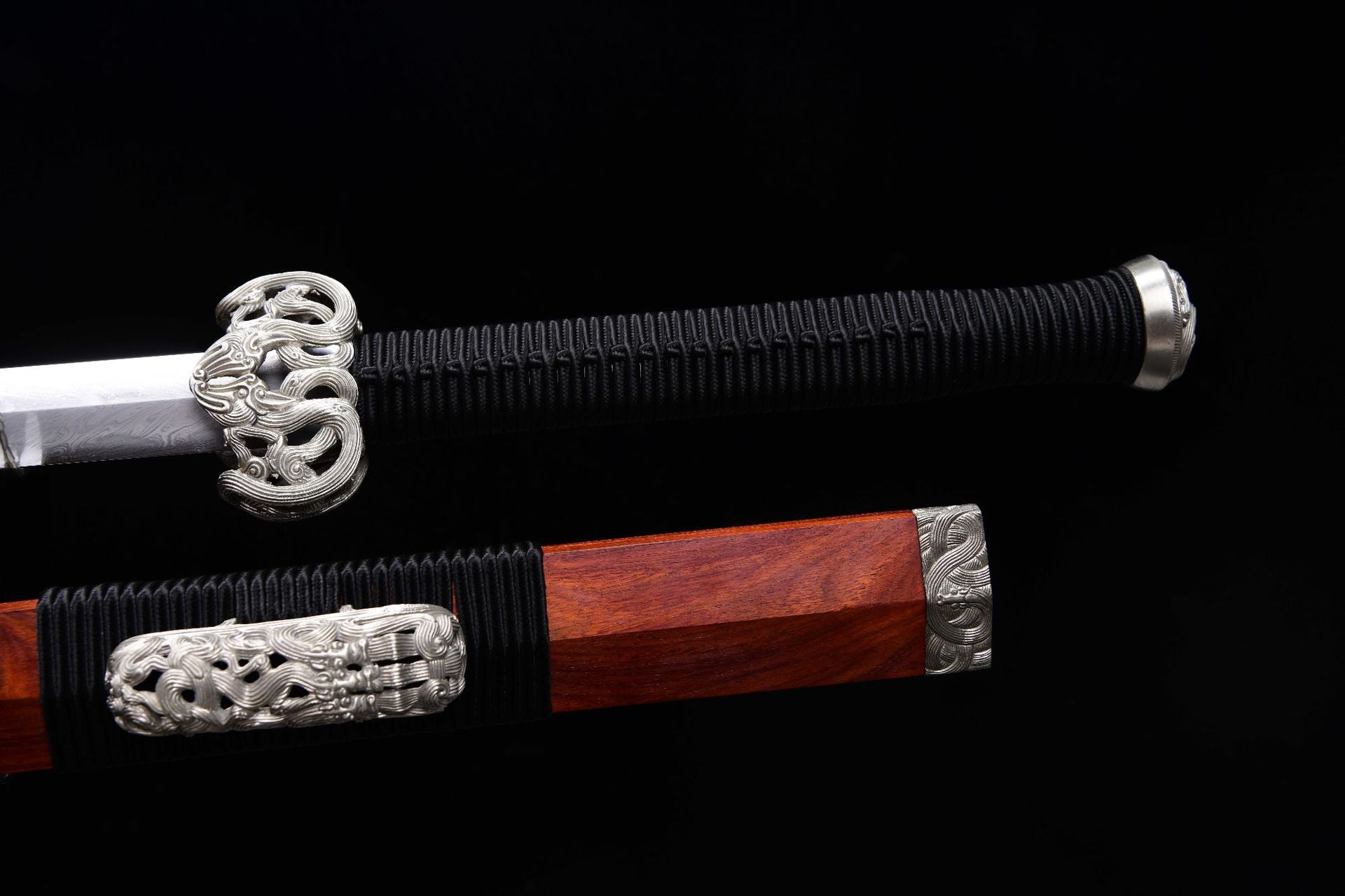 4200 New 28-inch Feather Patterned Patterned Steel Han Sword - Puppet Club Sword