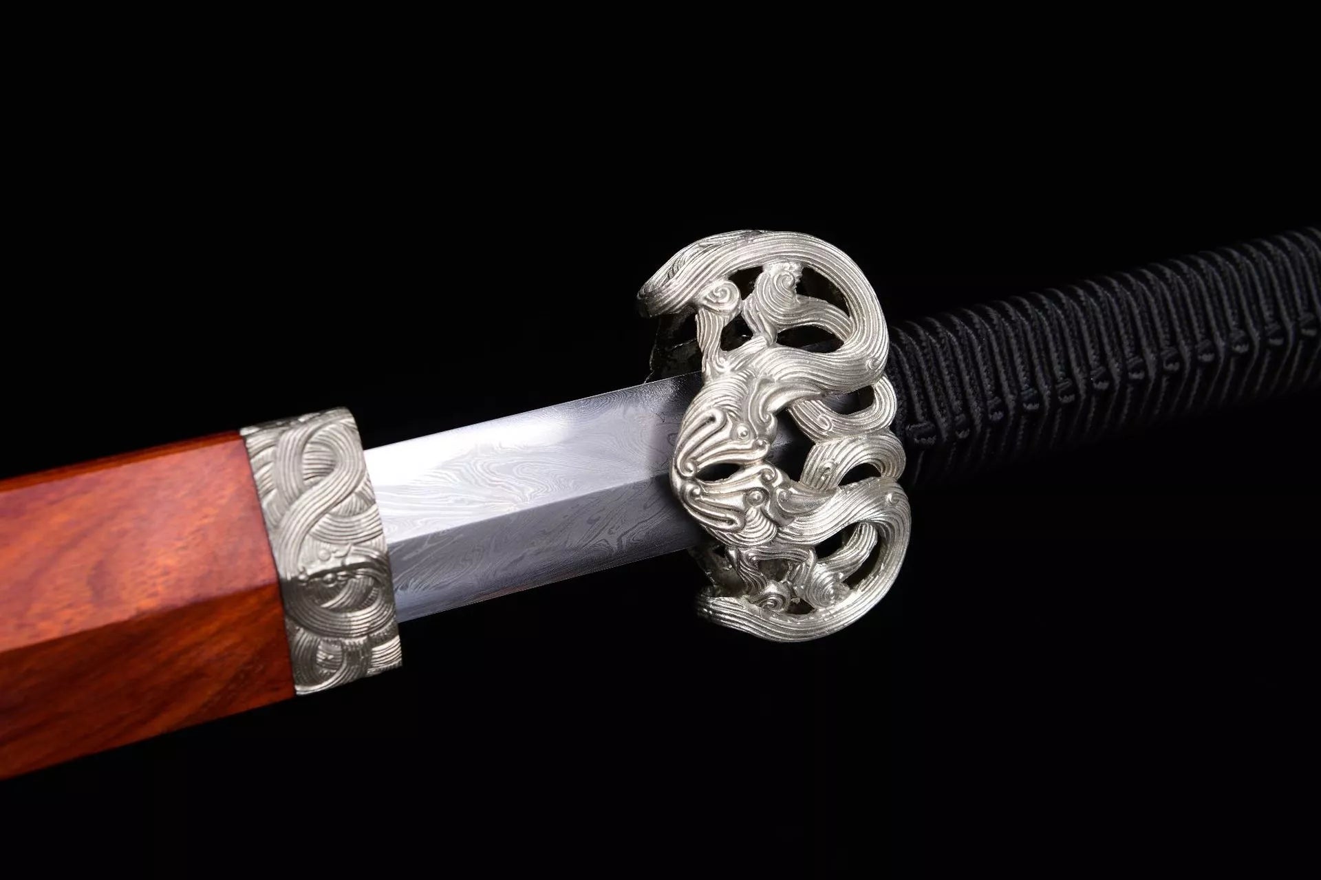 4200 New 28-inch Feather Patterned Patterned Steel Han Sword - Puppet Club Sword