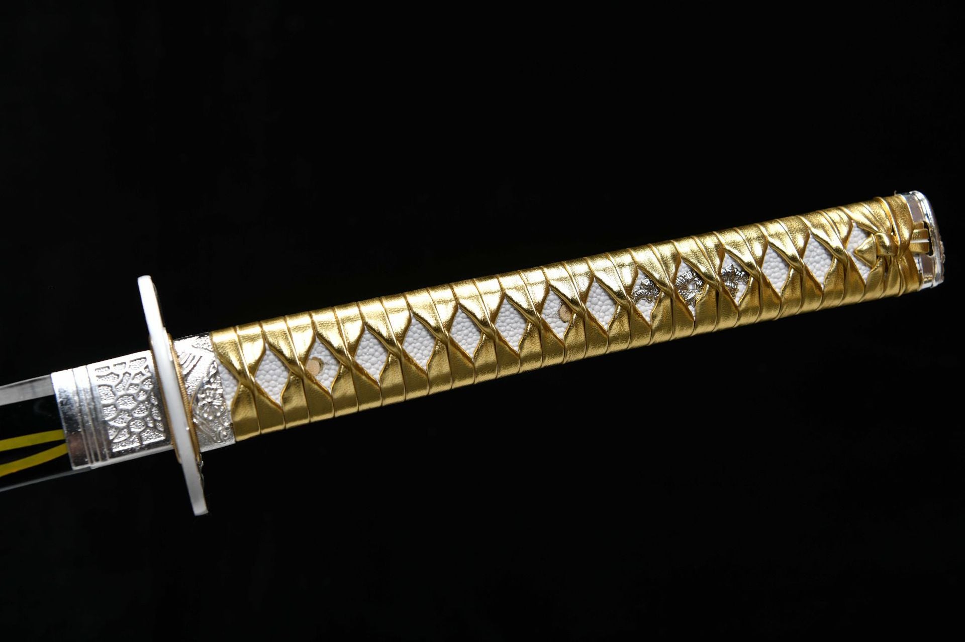 26-inch Medium Carbon Steel Blackened Printed Katana - Skullfire