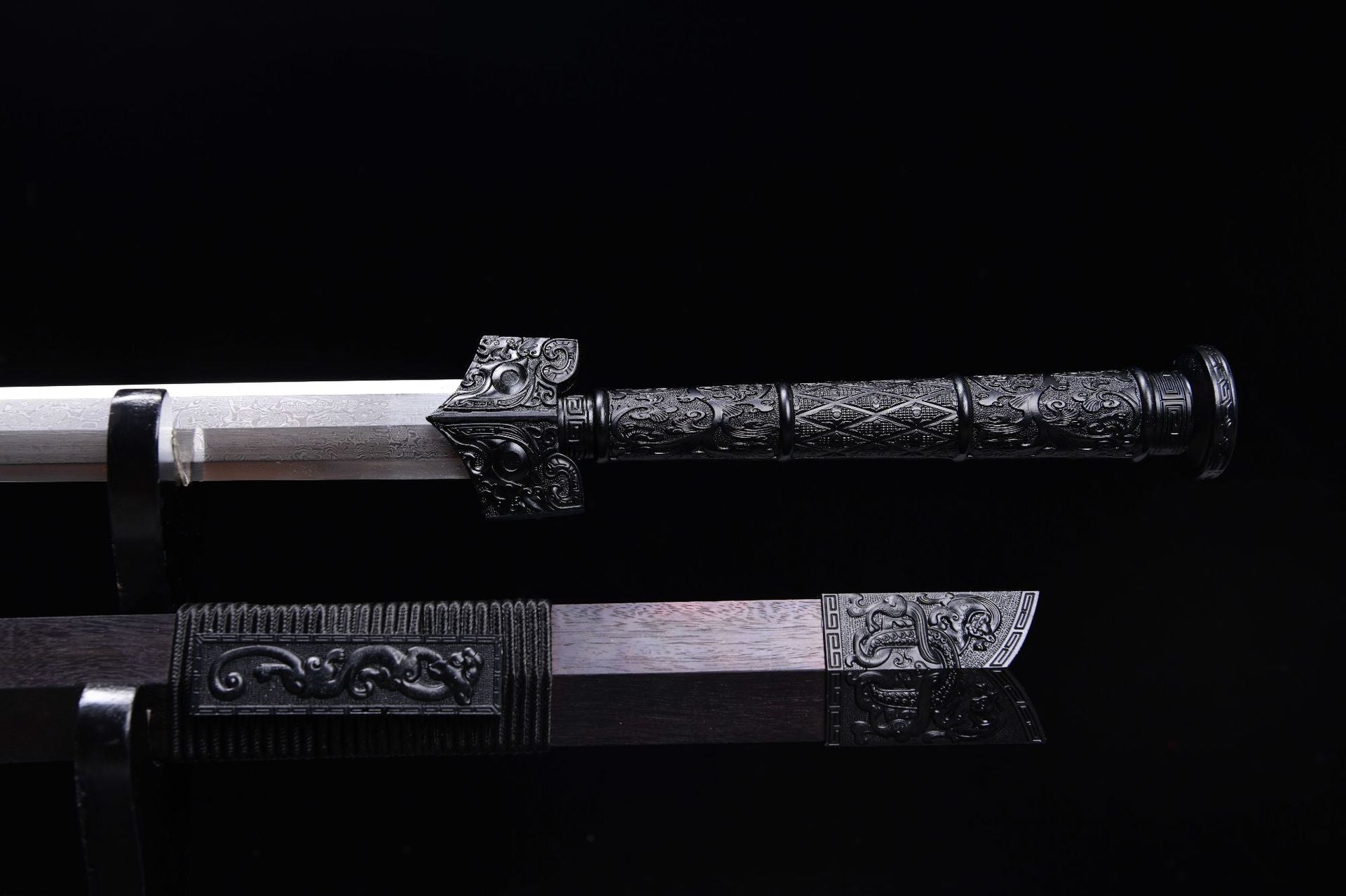 860 Long 28-inch Ink Dragon Han Sword