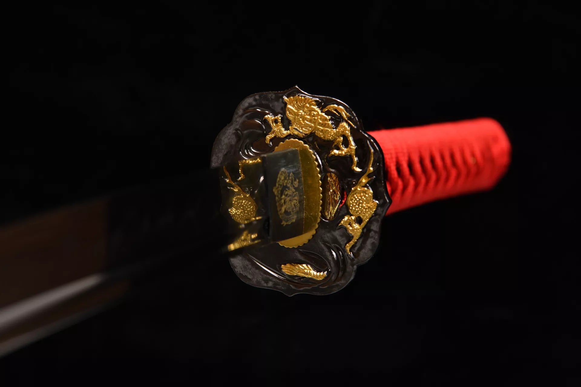 26-inch High T10 Burnished Blade Wave Pattern Samurai Sword-Piercing Cloud Dragon Fighting Sword