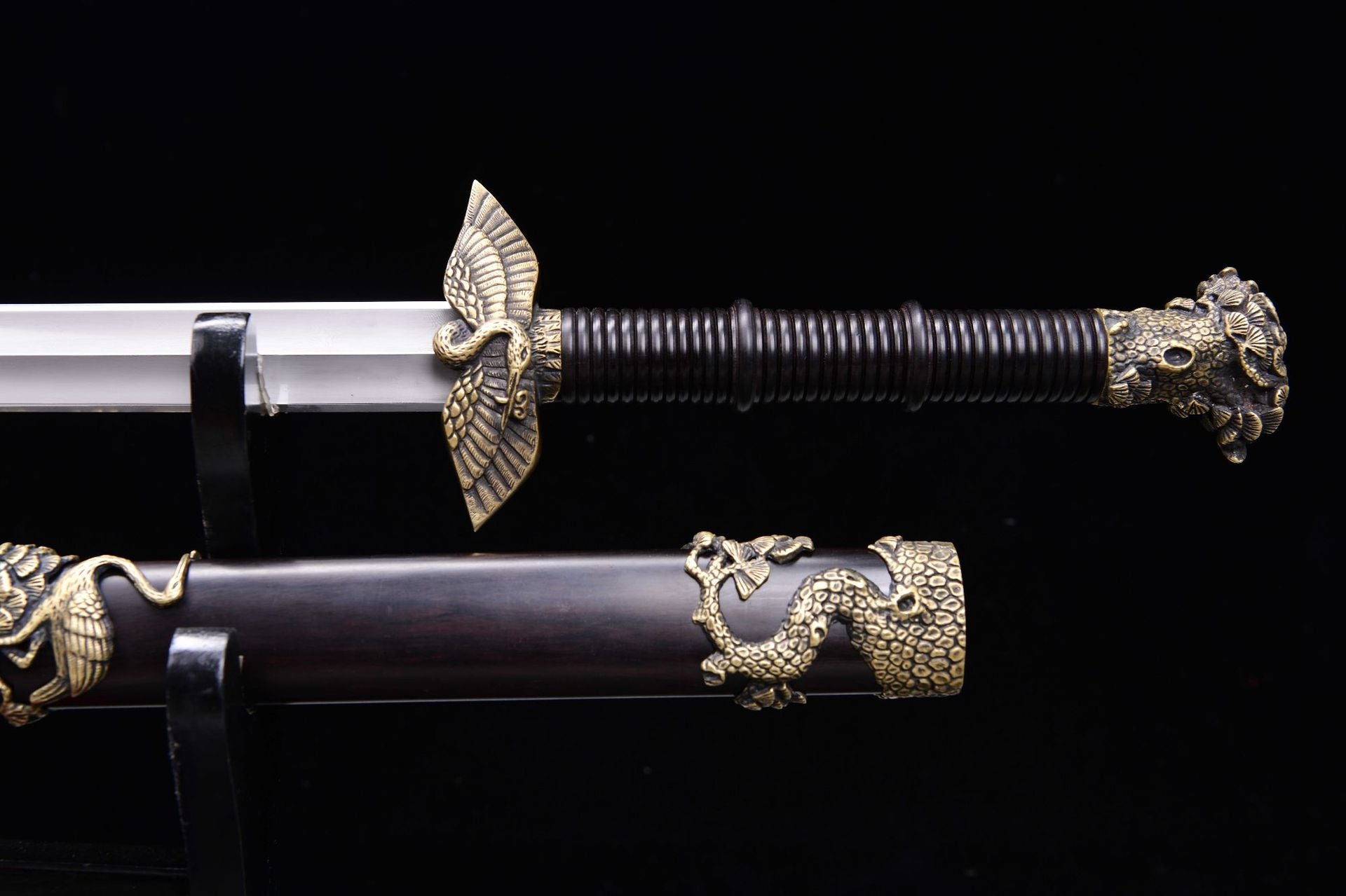 2100 New Specials Long 28-inch Tile Twisted Tianxing Pattern Tang Sword--Shouxian Sword (Premium Edition)
