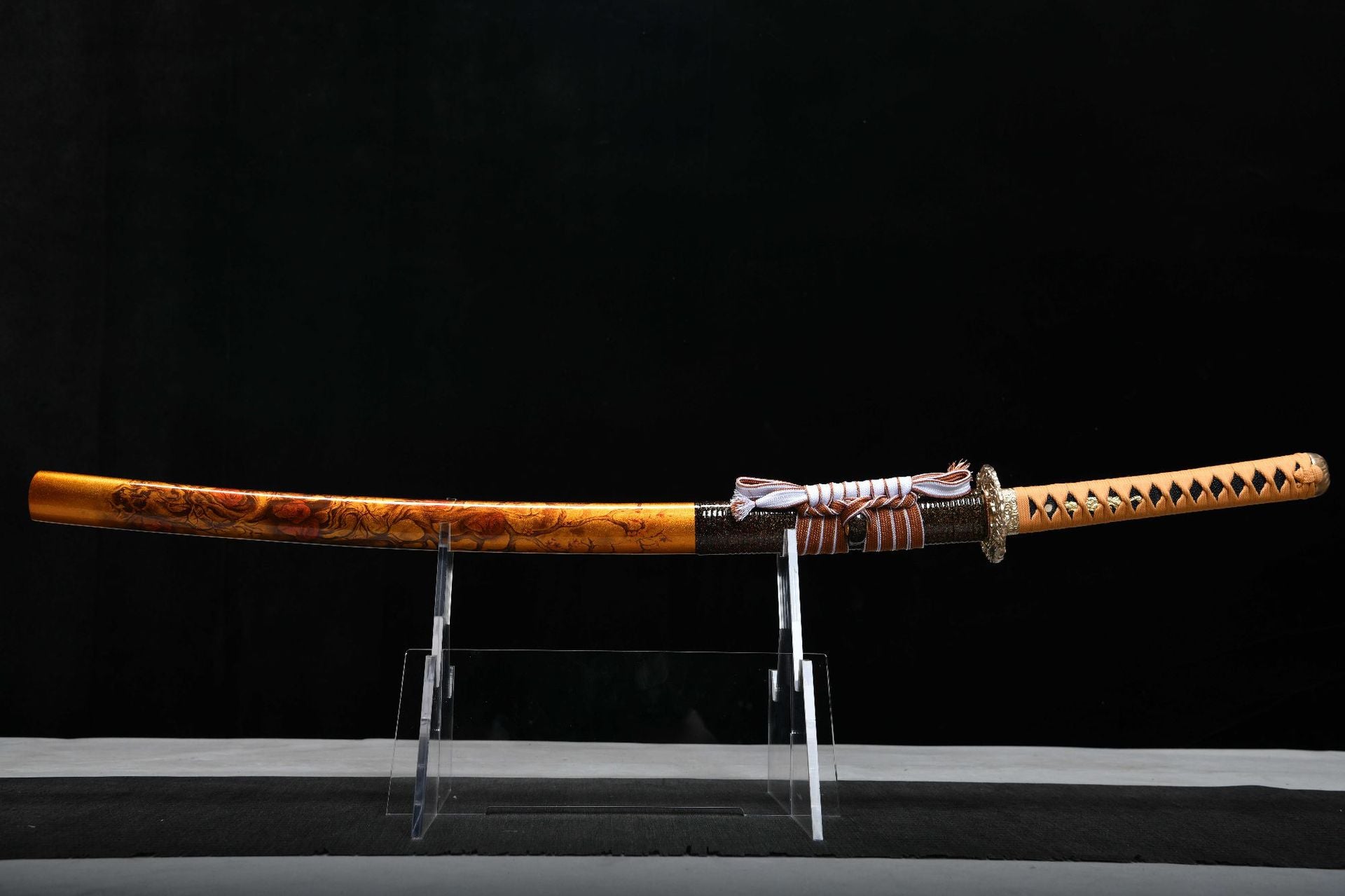 26-inch Pure Copper-Framed High-Manganese Steel Blackened Katana - Iruyun Ryu Uchika