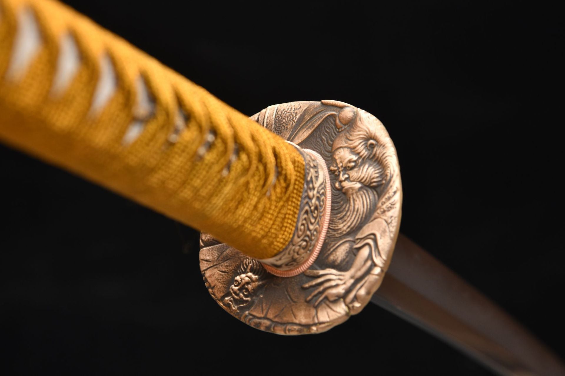 New Handcrafted Long 26-inch patterned steel burnt blade True Horizontal Hand Shishangken samurai Sword - Zhong Kui Subduing Demon Slaying Sword