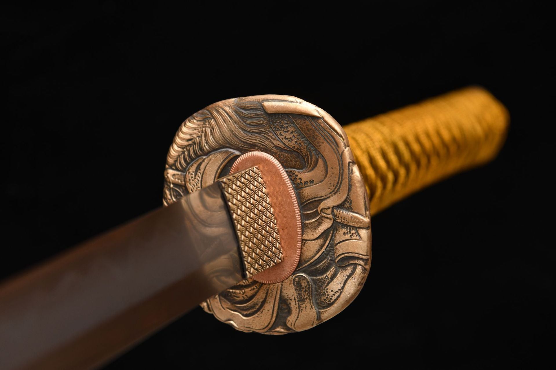 New Handcrafted Long 26-inch patterned steel burnt blade True Horizontal Hand Shishangken samurai Sword - Zhong Kui Subduing Demon Slaying Sword