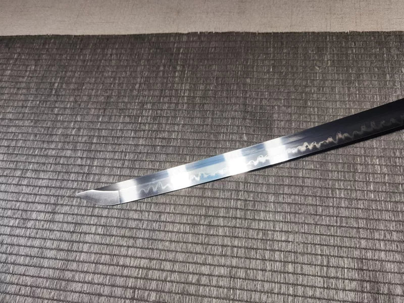 Game and animation peripheral series - handmade version T10 steel burning blade fully ground zinc alloy knife set Ghost of Tsushima (long)
