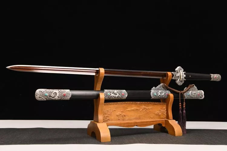 900 New 28-inch Patterned Steel Deluxe Tang Sword--Longqi Tang Sword