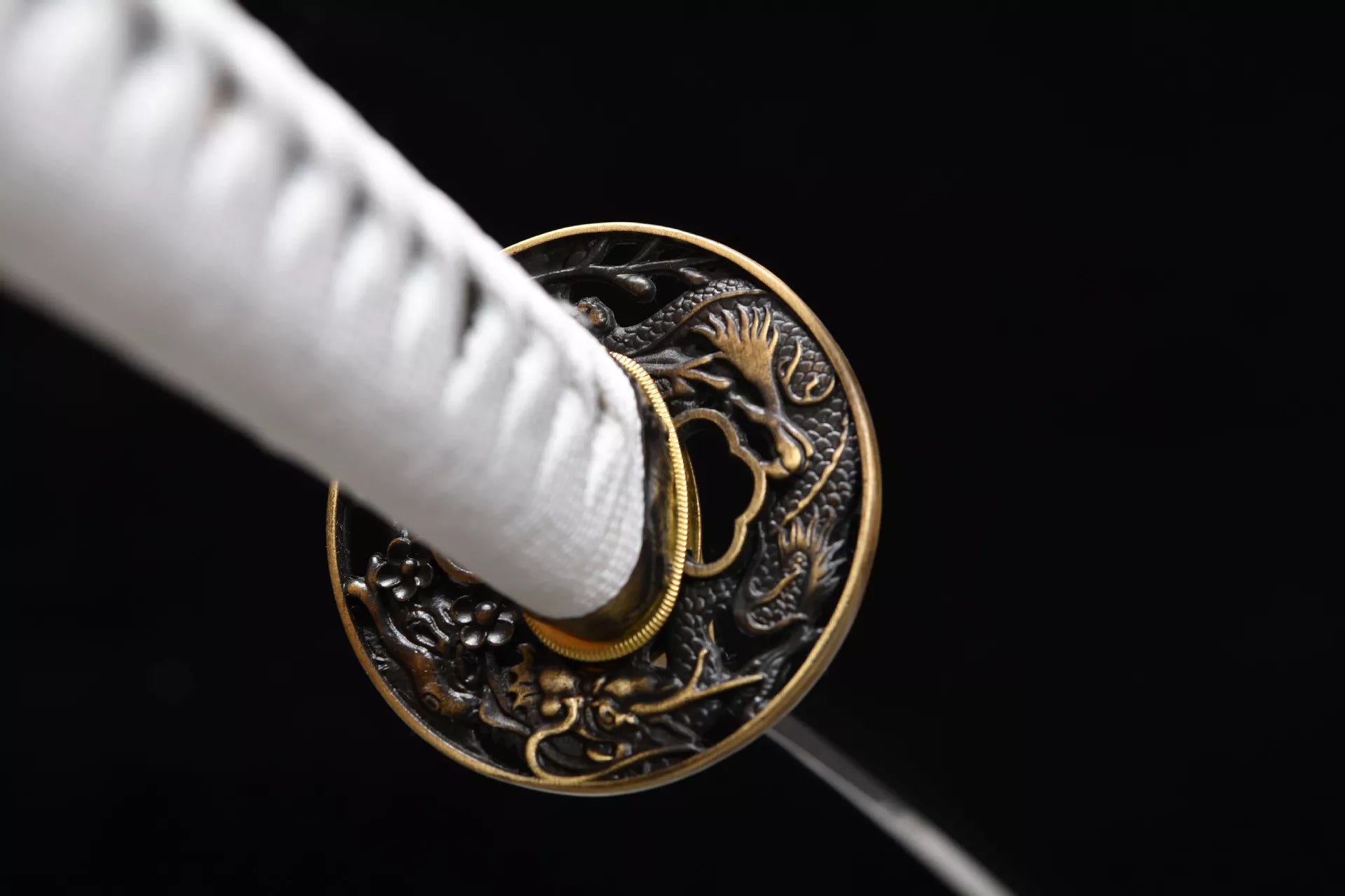 26-inch Long T10 Blade Katana - Little White Dragon Sword