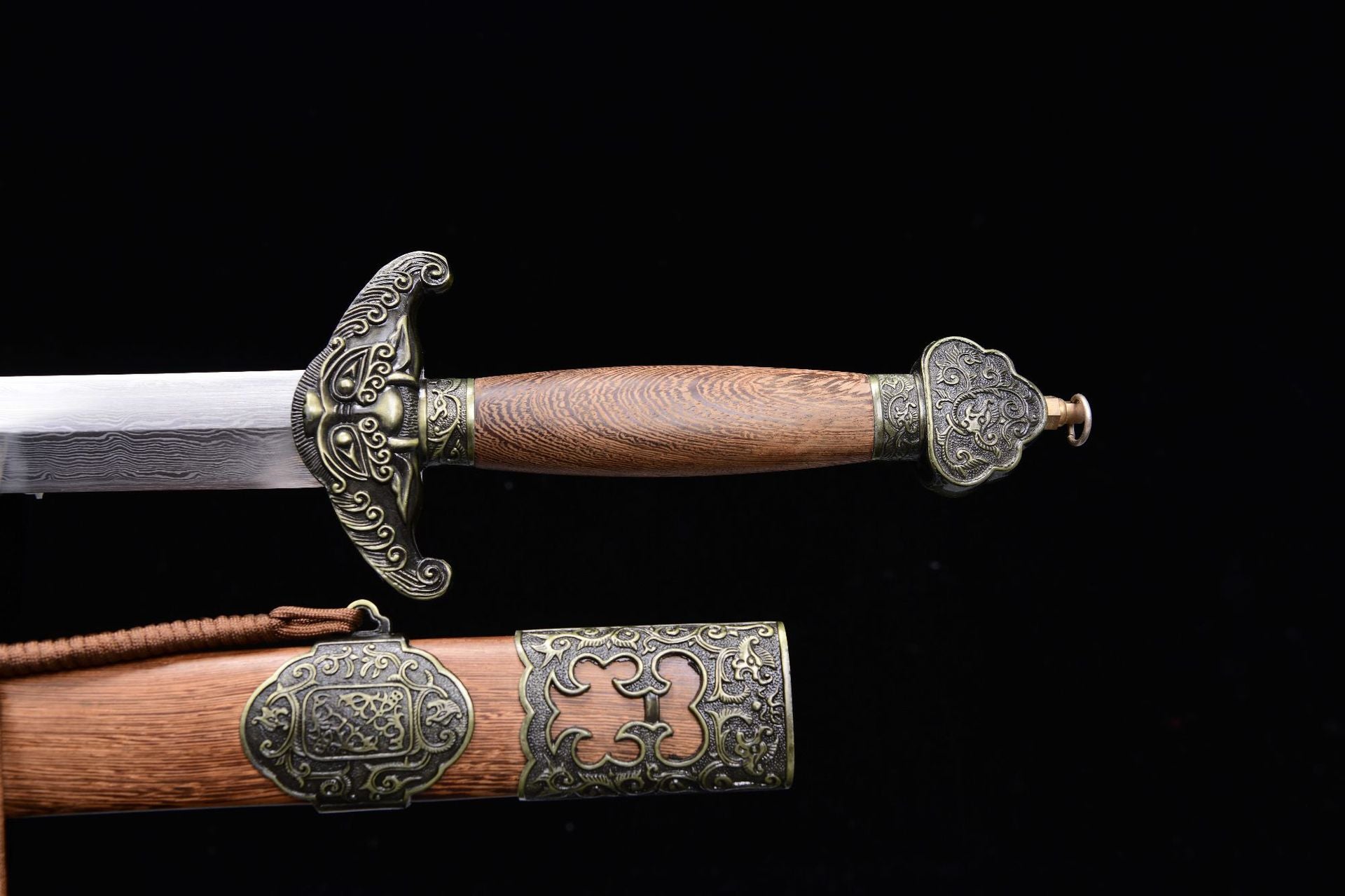 660 New Specials Long 28-inch Patterned Steel Qing Sword - Qianlong's Sword (Special Edition)