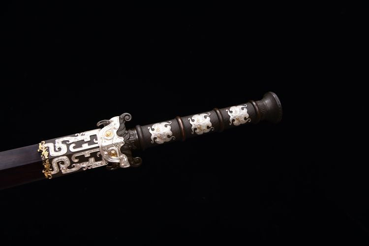 2600 New 28-inch Han Sword with Ladder Patterned Patterned Steel--Kui Long Han Sword