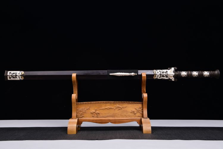 2600 New 28-inch Han Sword with Ladder Patterned Patterned Steel--Kui Long Han Sword