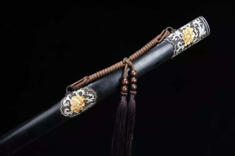 3600 New 28" All Burnt Clear Sword--Golden Peony