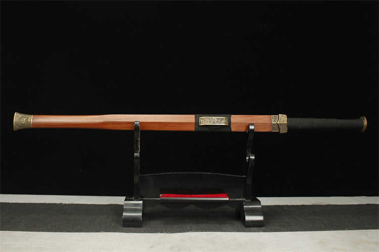 1900 Long 28-inch Flat Hilt Dragon Bone Han Sword
