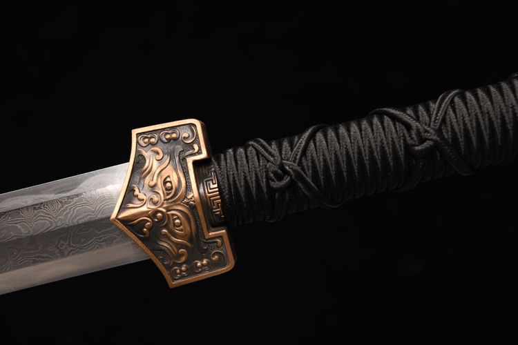 1300 New 28 inch Patterned Steel Burnt Edge Han Sword--Fulong Han Sword