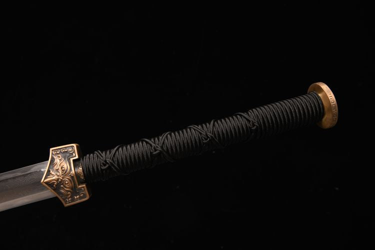 1300 New 28 inch Patterned Steel Burnt Edge Han Sword--Fulong Han Sword