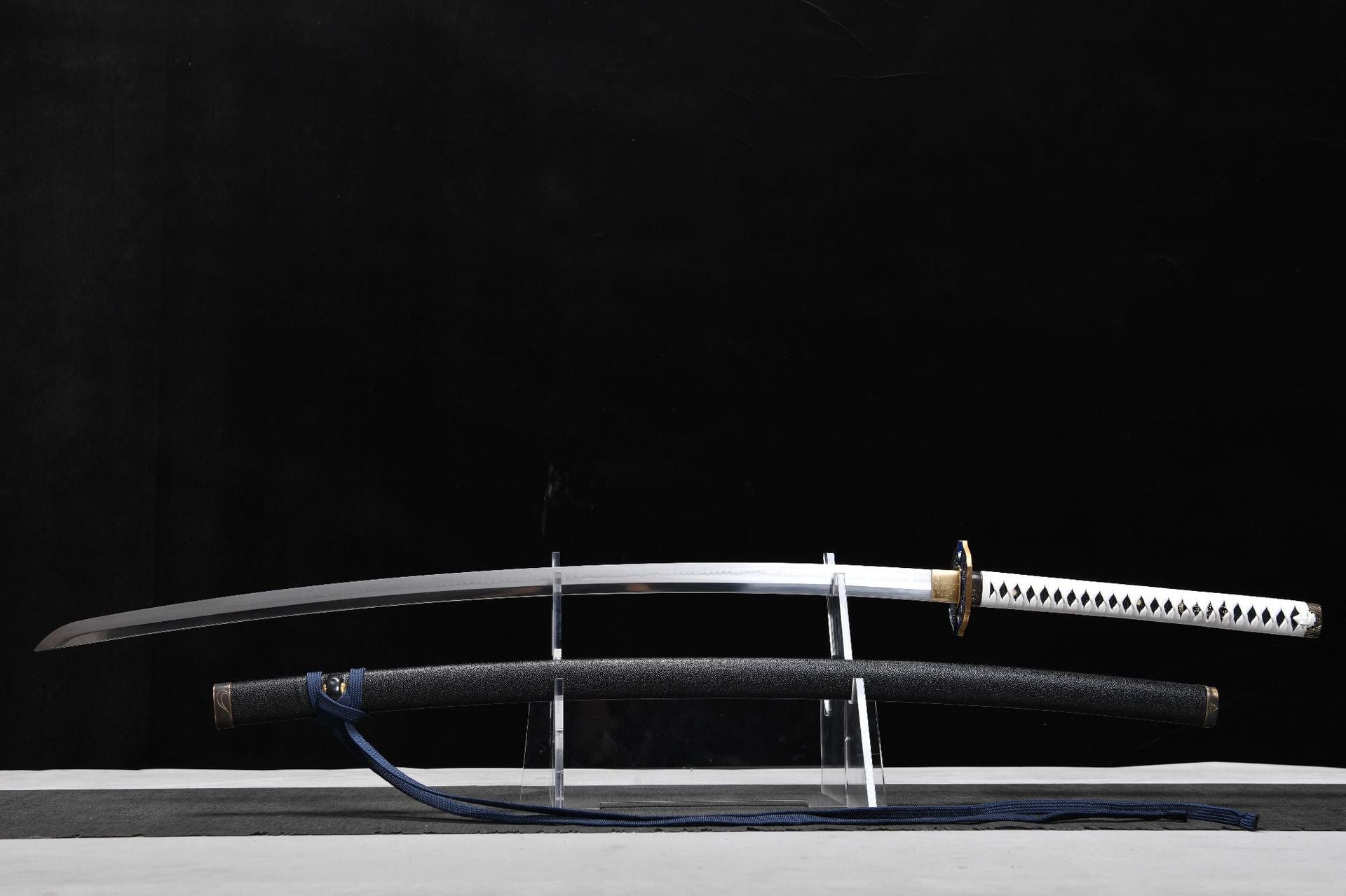 New Handcrafted extended 35-inch T10 steel-sharpened T-shaped ground Gray-no Tachi samurai Sword - Devil May Cry Five Enma Swords (Yamato)