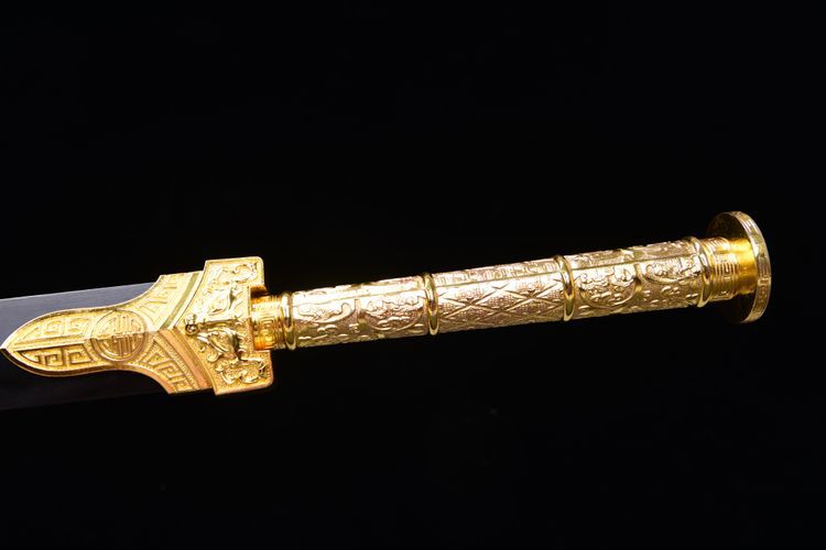 860 New 28-inch Patterned Steel Han Sword - Jin Fulong Han Sword