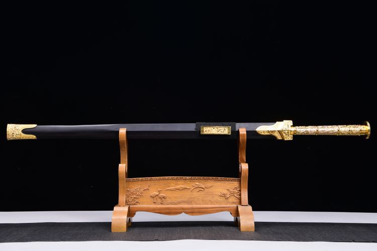 860 New 28-inch Patterned Steel Han Sword - Jin Fulong Han Sword