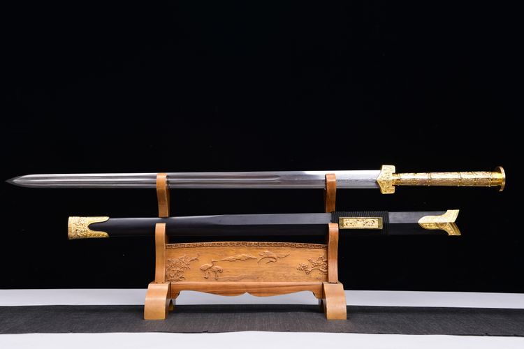 860 New 28-inch Patterned Steel Han Sword - Jin Fulong Han Sword