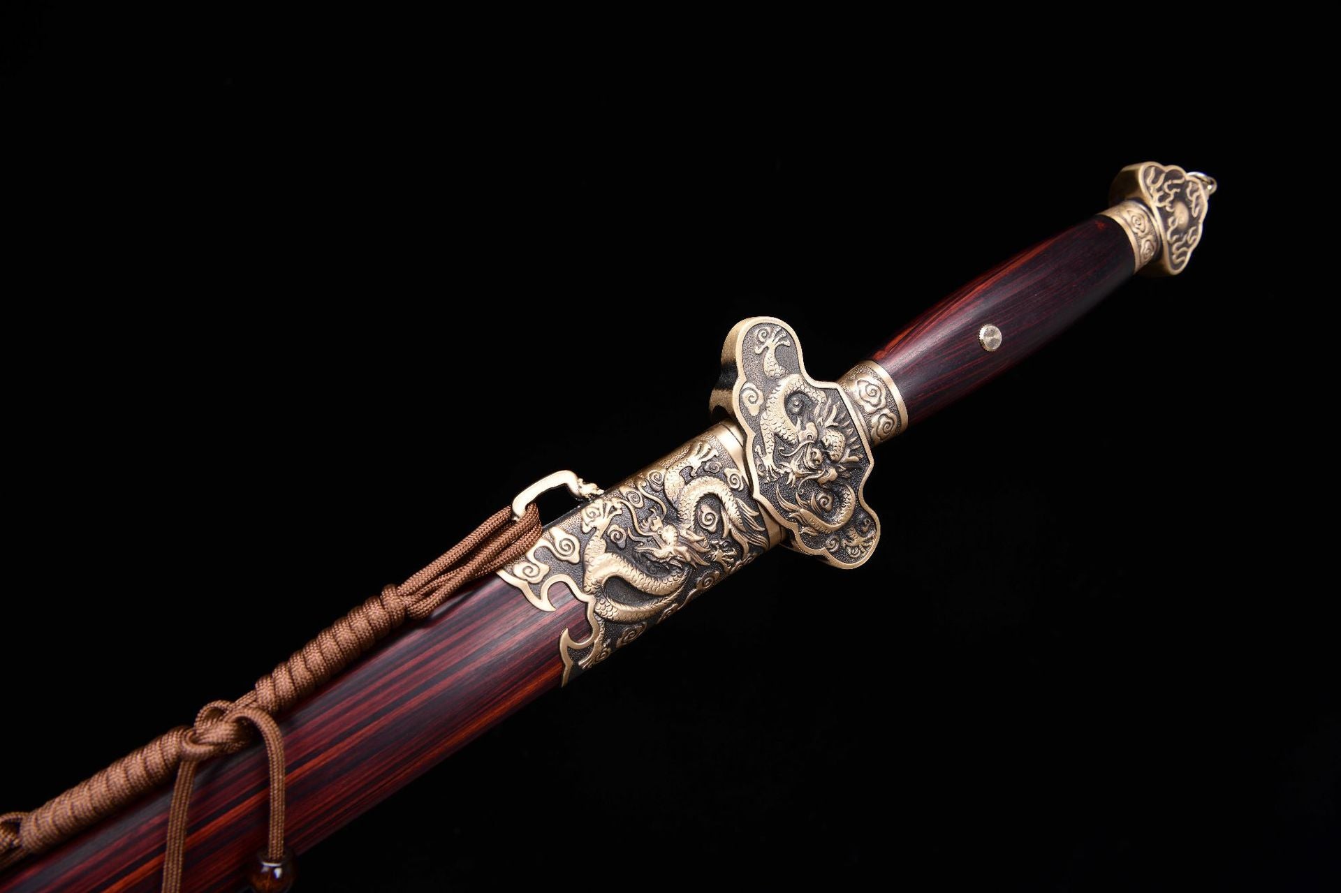 1000 Long 28" Blade Steel Clear Sword - Fire Dragon Sword