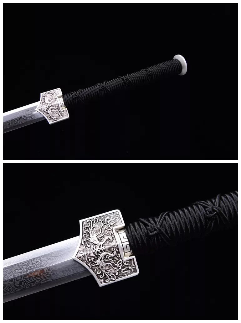 800 New 28-inch Patterned Steel Han Sword - Divine Beast Han Sword