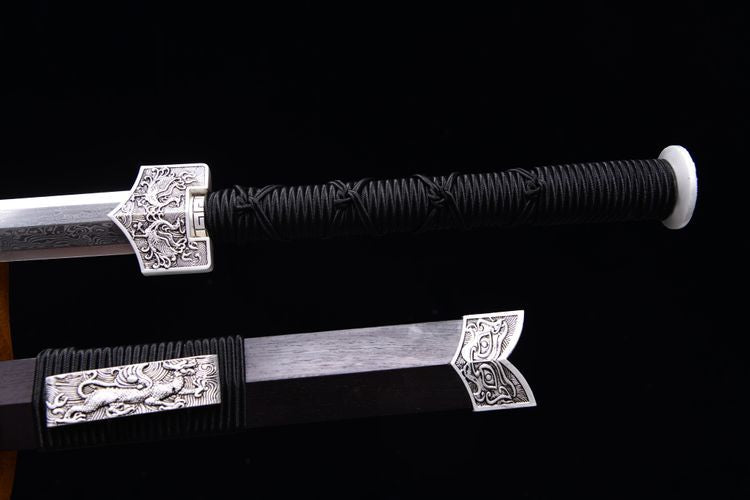 800 New 28-inch Patterned Steel Han Sword - Divine Beast Han Sword