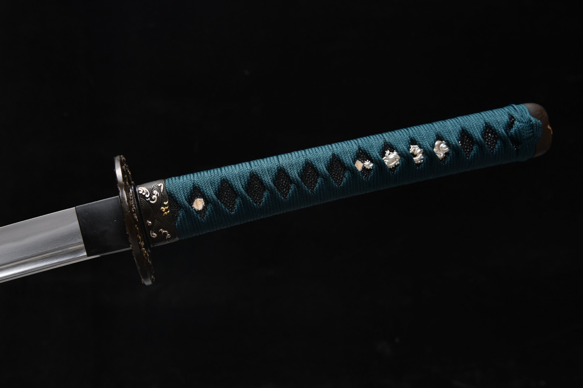 26 inch Hundred Refined Steel Straight Blade Patterned Burnished Edge Three Color Research Samurai Sword - Wave Beating Sword