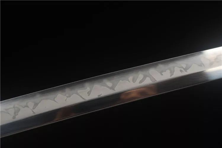 Finely carved brass antique-style solid wood hand-carved dragon sheath, T10 burning blade with flame pattern, Shangken samurai sword - Dragon Knight