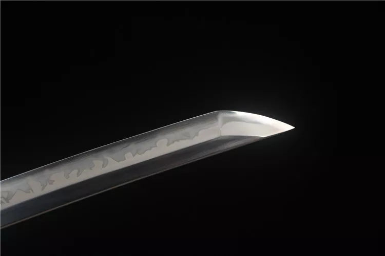 Finely carved brass antique-style solid wood hand-carved dragon sheath, T10 burning blade with flame pattern, Shangken samurai sword - Dragon Knight