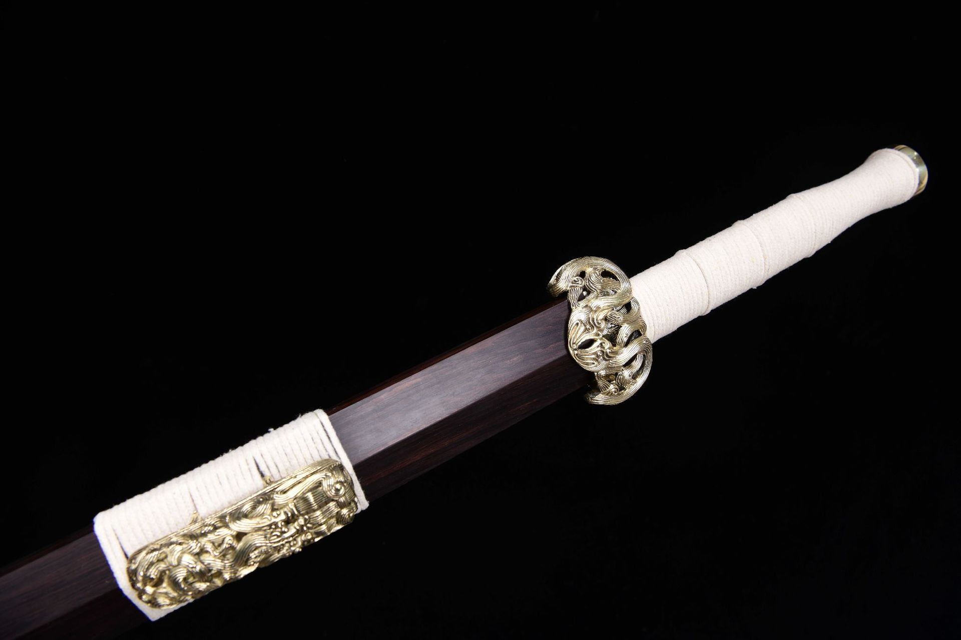 2360 New 28-inch Feather Patterned Patterned Steel Han Sword - Golem Sword