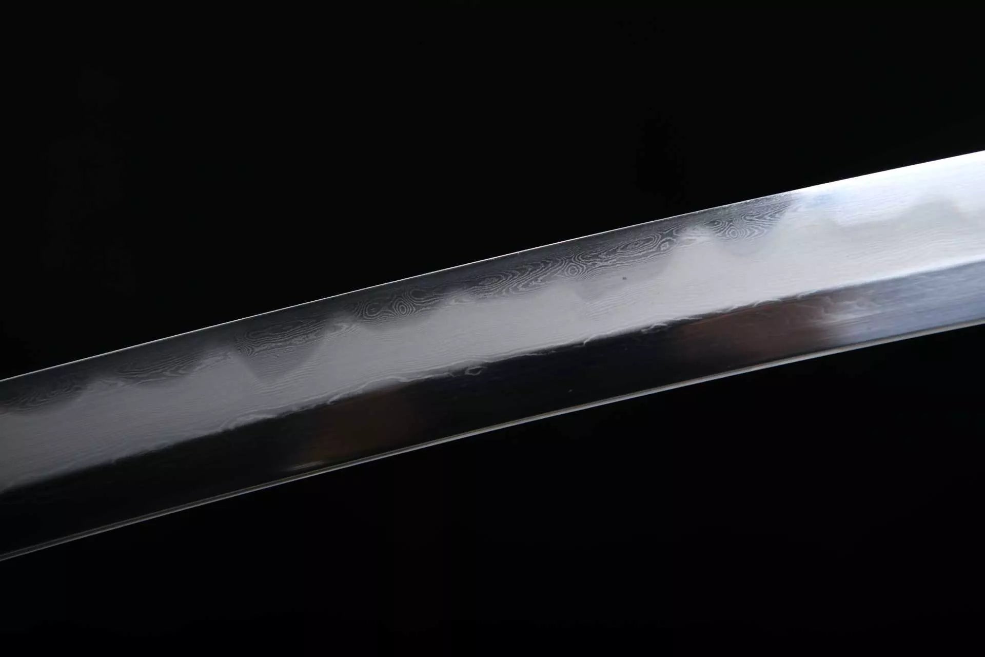 26-inch Patterned Steel Burnished Edge Shisouken Sakura Taijutsu (Hilt Reverse)