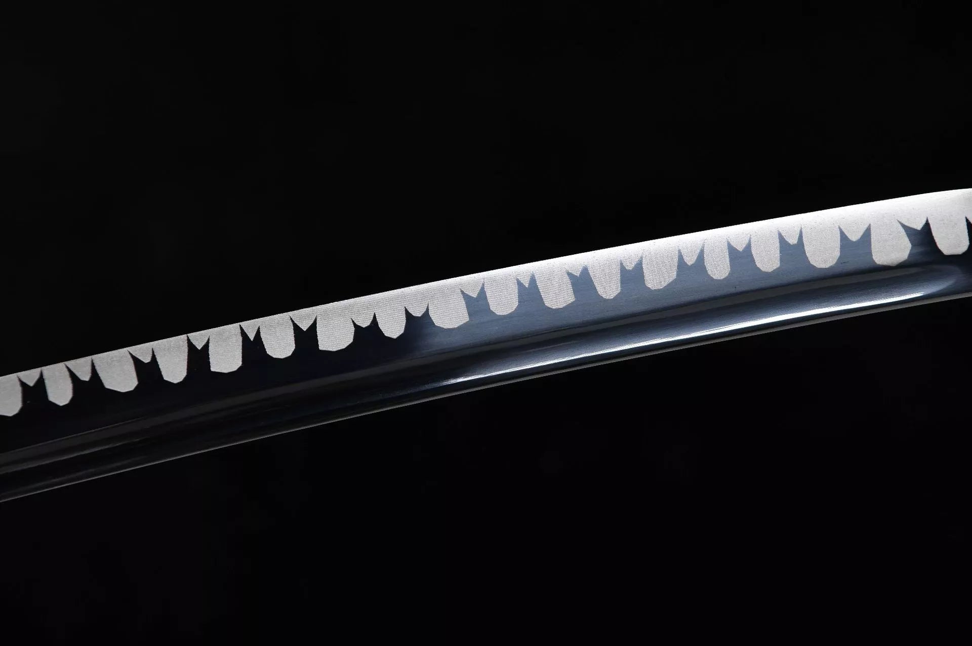 26-inch High Manganese Steel Blackened Katana - Sanskrit Uchiha (Manganese Steel Edition)