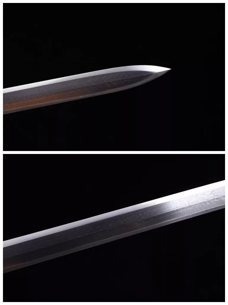 1700 New 28-inch Feather Patterned Floral Steel Han Sword - Imperial Han Sword