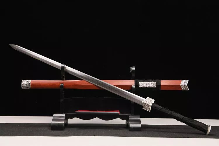 800 New 28-inch Patterned Steel Han Sword - Four Sacred Swords