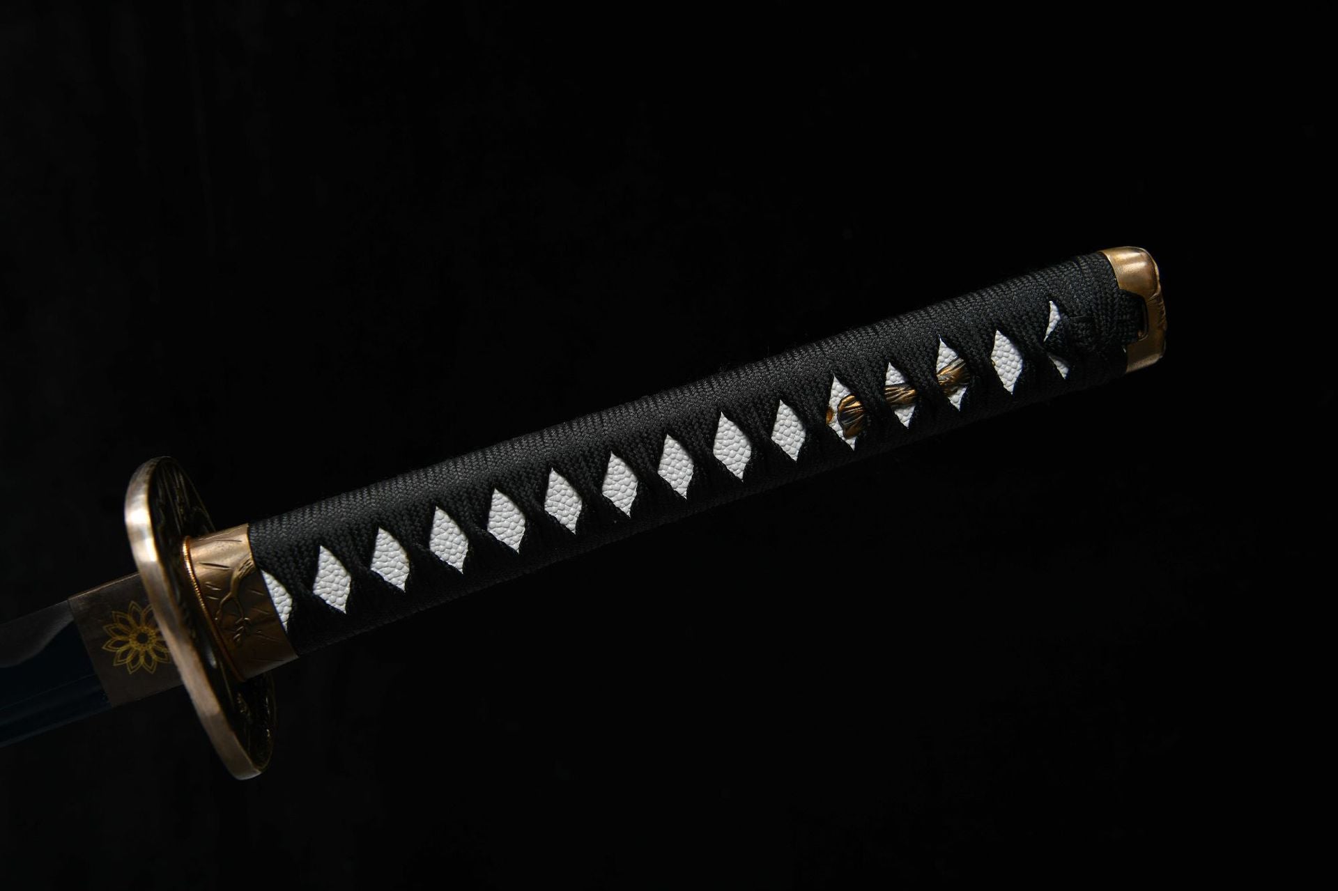26-inch Carbon Steel Blued and Whitened Katana - Ninja Katana
