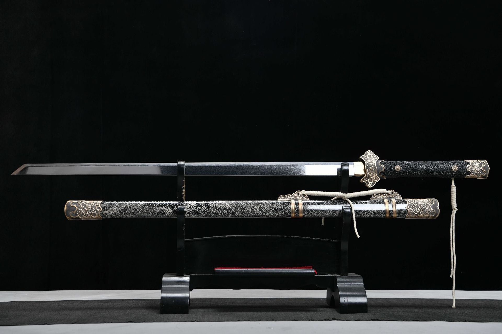 4980 New Handmade Long 26-inch Political Steel Blade Tang Sword-Peony Tang Sword