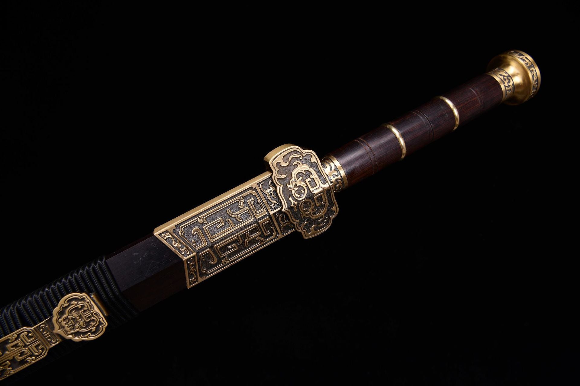 1700 New 24-inch Patterned Steel Burnt Edge Ruyi Han Sword - Grass Dragon Ruyi Sword