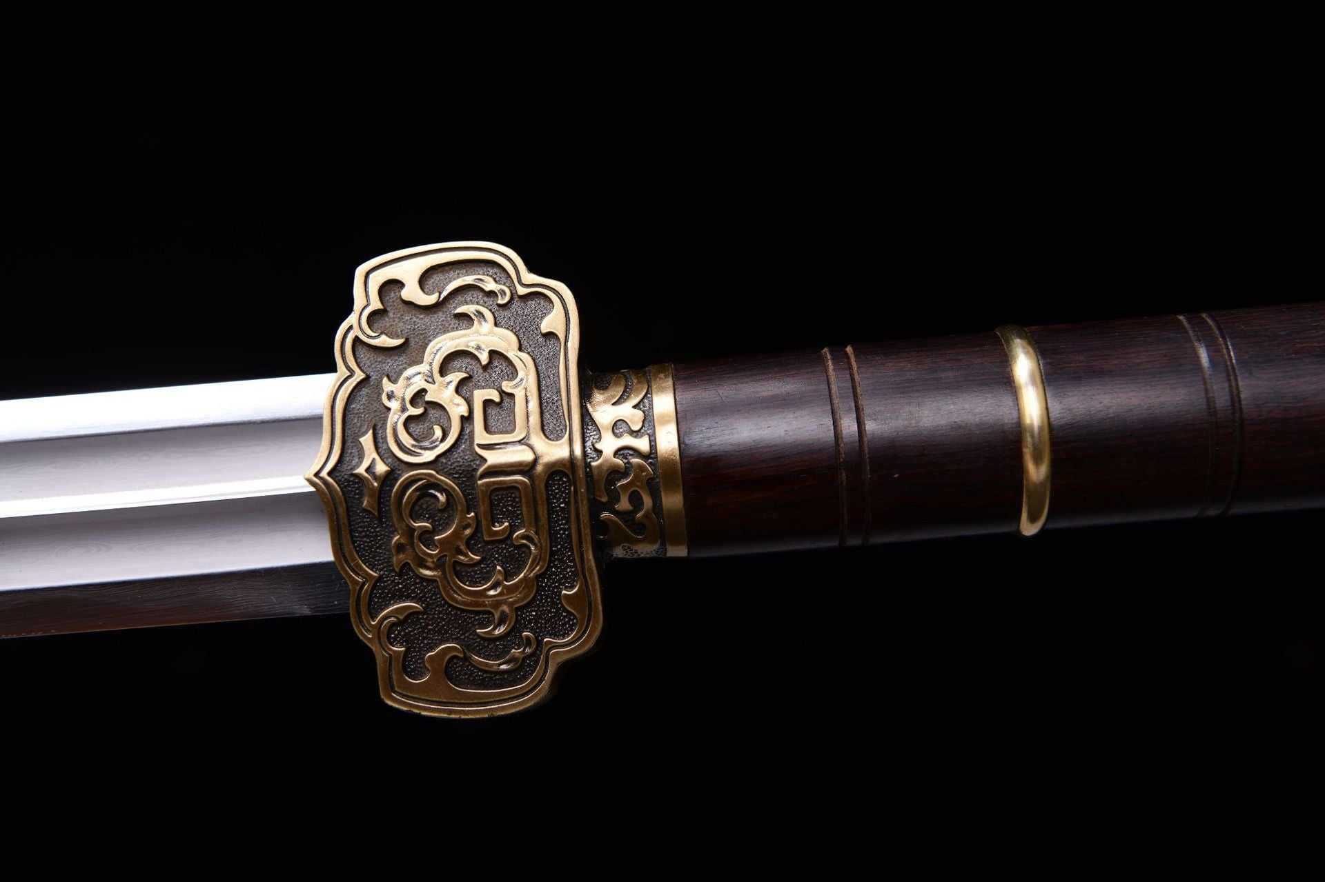 1700 New 24-inch Patterned Steel Burnt Edge Ruyi Han Sword - Grass Dragon Ruyi Sword