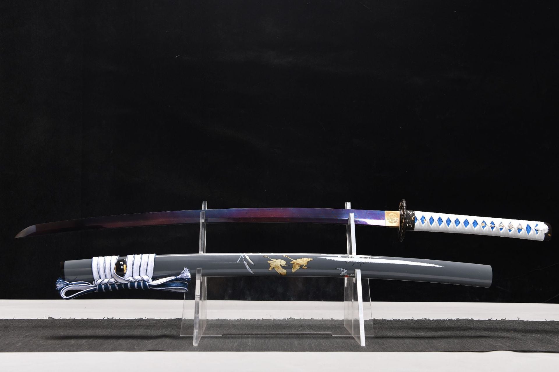 New Handcrafted Long 26-inch pure copper gilded twist-patterned steel samurai Sword - Yunlong Saber