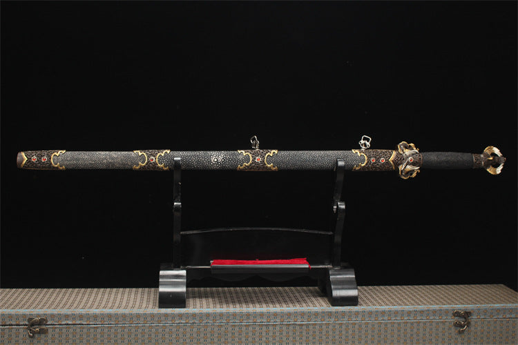 28" Deluxe Fine Carved Tang Sword - Daxia Dragon Sparrow