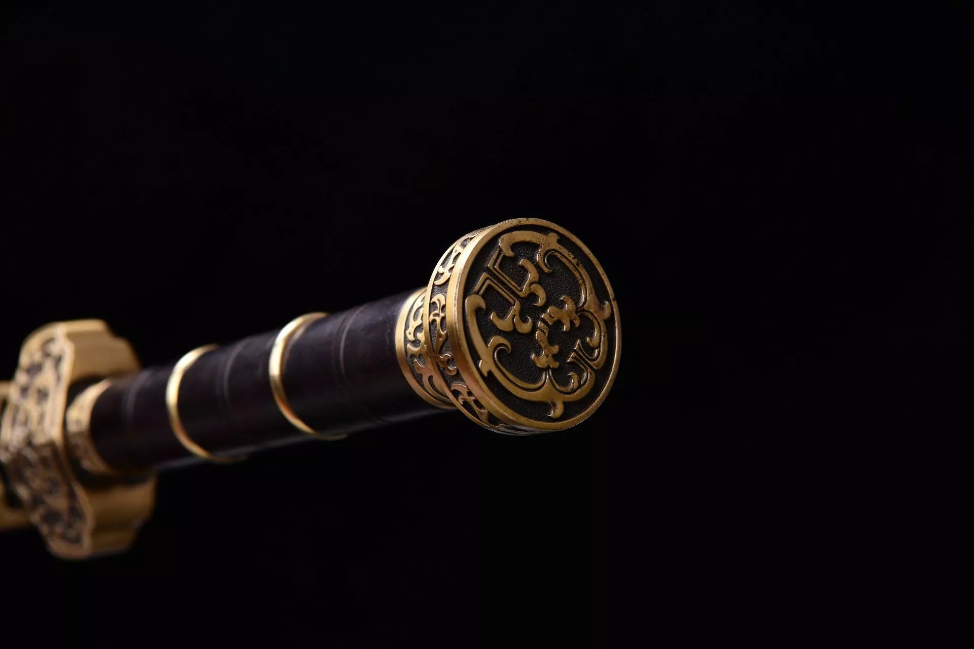 1700 New 24-inch Patterned Steel Burnt Edge Ruyi Han Sword - Grass Dragon Ruyi Sword