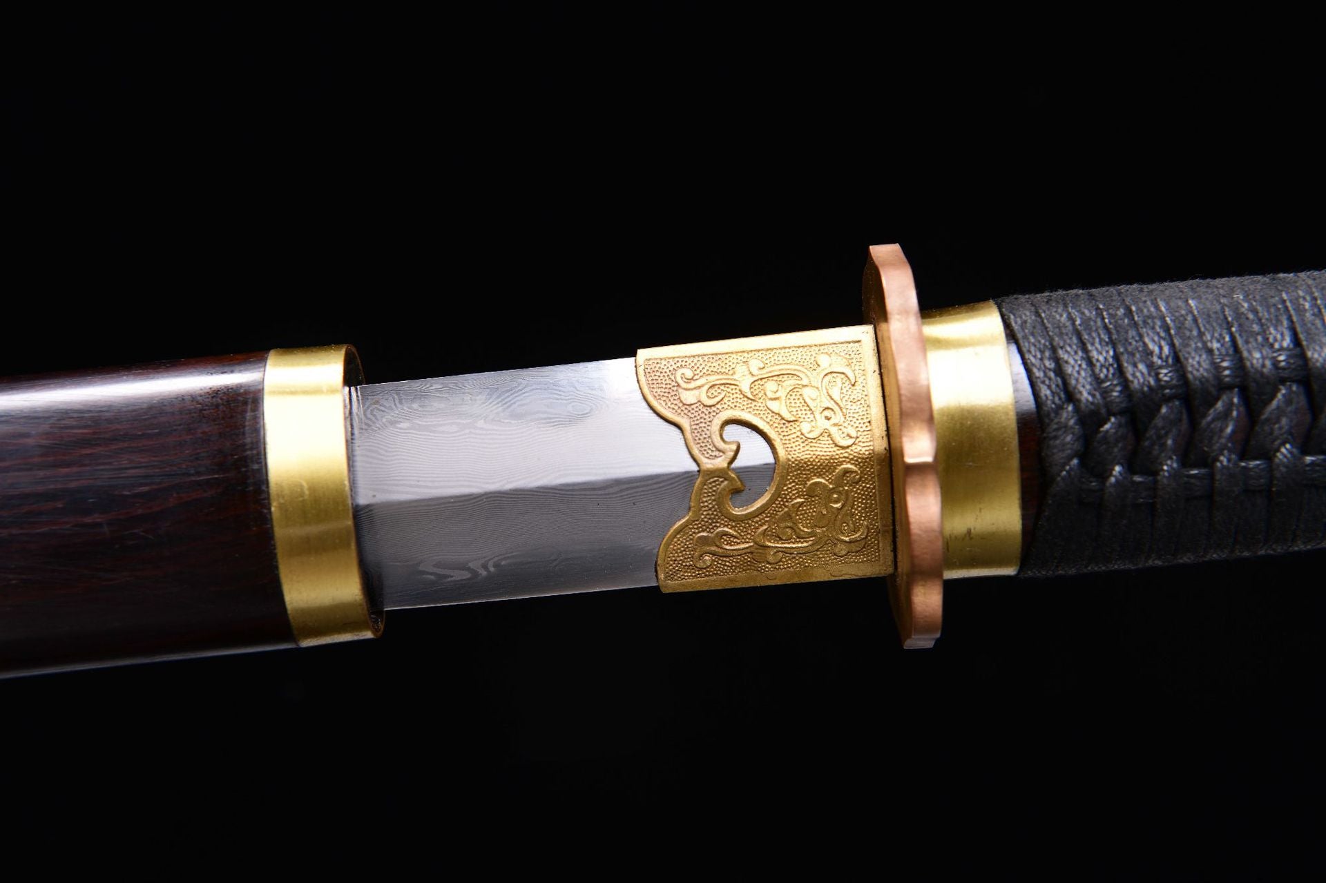 1560 Long 28" Patterned Steel Burnished Blade Fighting Research Tang Sword - Cold Shadow