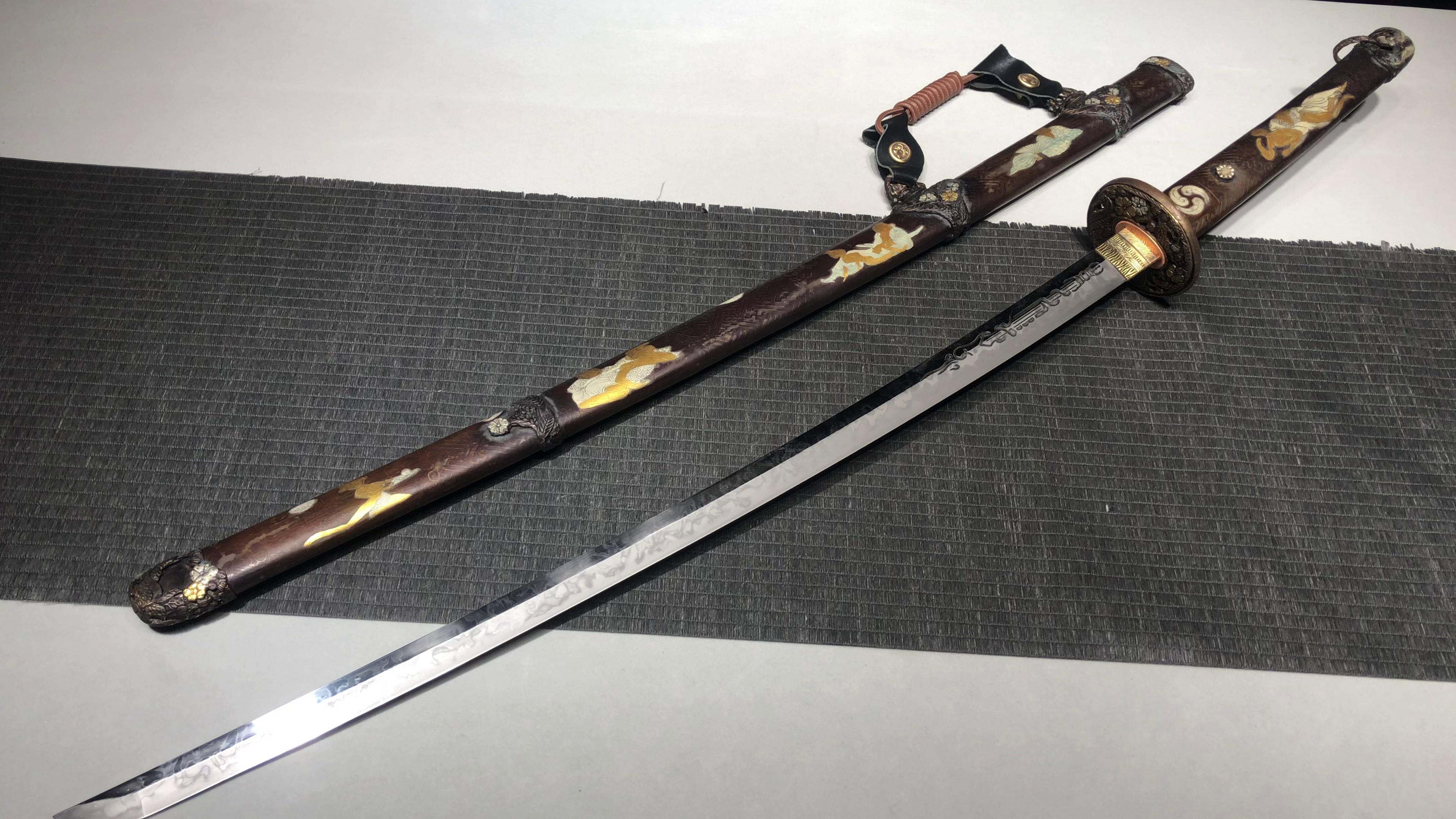 3600 New Handmade Long 26-inch T10 All Burnt Taijutsu Sword Knife - Chungyu Taijutsu