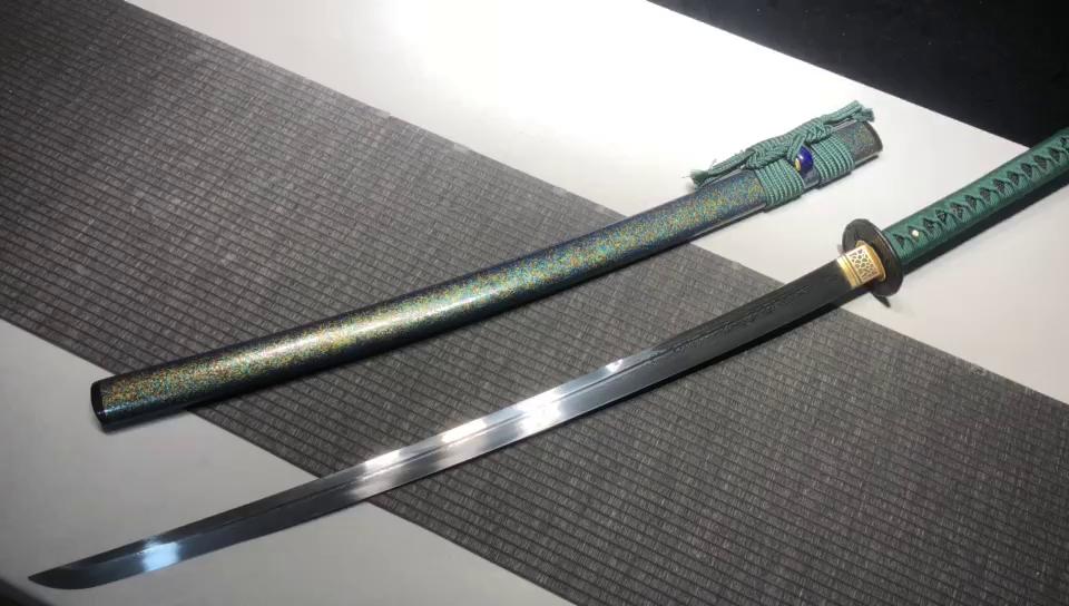 680 Long 26-inch Patterned Steel Ushou Zukuri Koiwamaru Fighting Sword Samurai Sword - Junko Bamboo