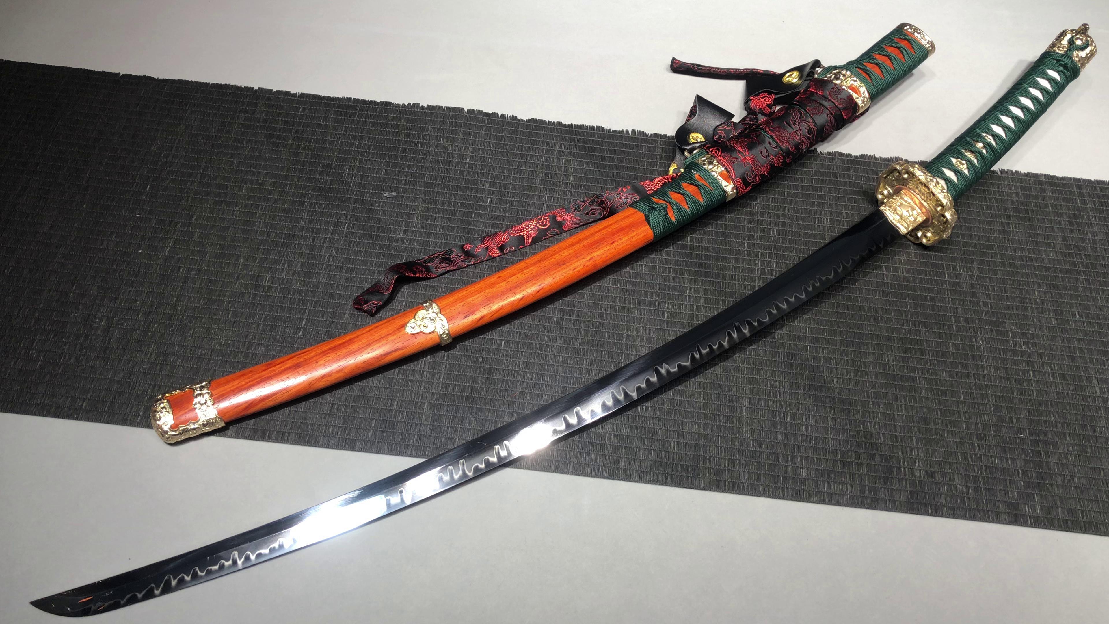 1400 New Handmade Long 26-inch T10 Burnished Blade Mirror Sharpened Taijutsu - Sakura Taijutsu