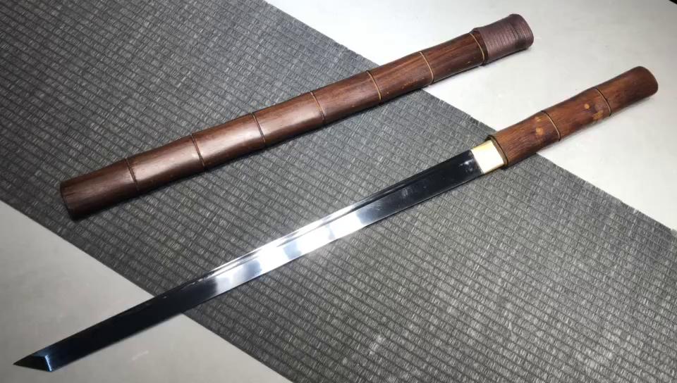 540 New Specials Medium 20" High Manganese Steel Plain Small Tang Knife - Bamboo Tang Knife (Manganese Steel Version)