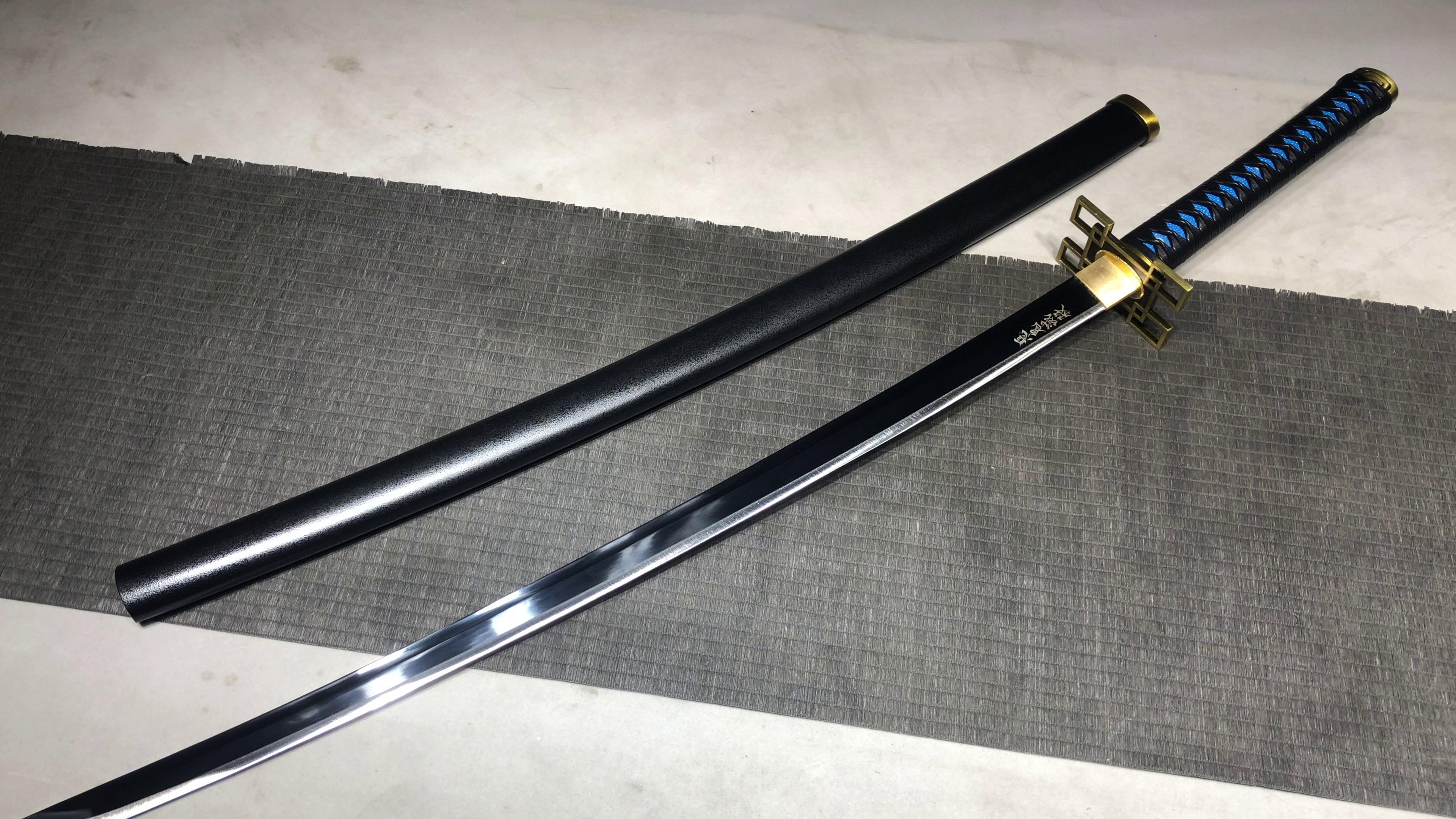 26 inch high manganese steel hair black katana - Tokitsu Muichiro Hinawa sword