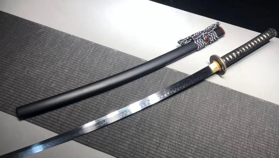 1320 New Special Long 26 T10 Burnished Leaf Pattern Samurai Sword - Thousand Paper Cranes