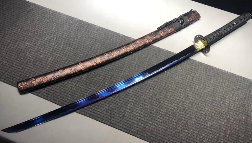 420 New Specials Long 26 Medium Carbon Steel Baked Blue Samurai Sword--Yu Lan Fighting Sword
