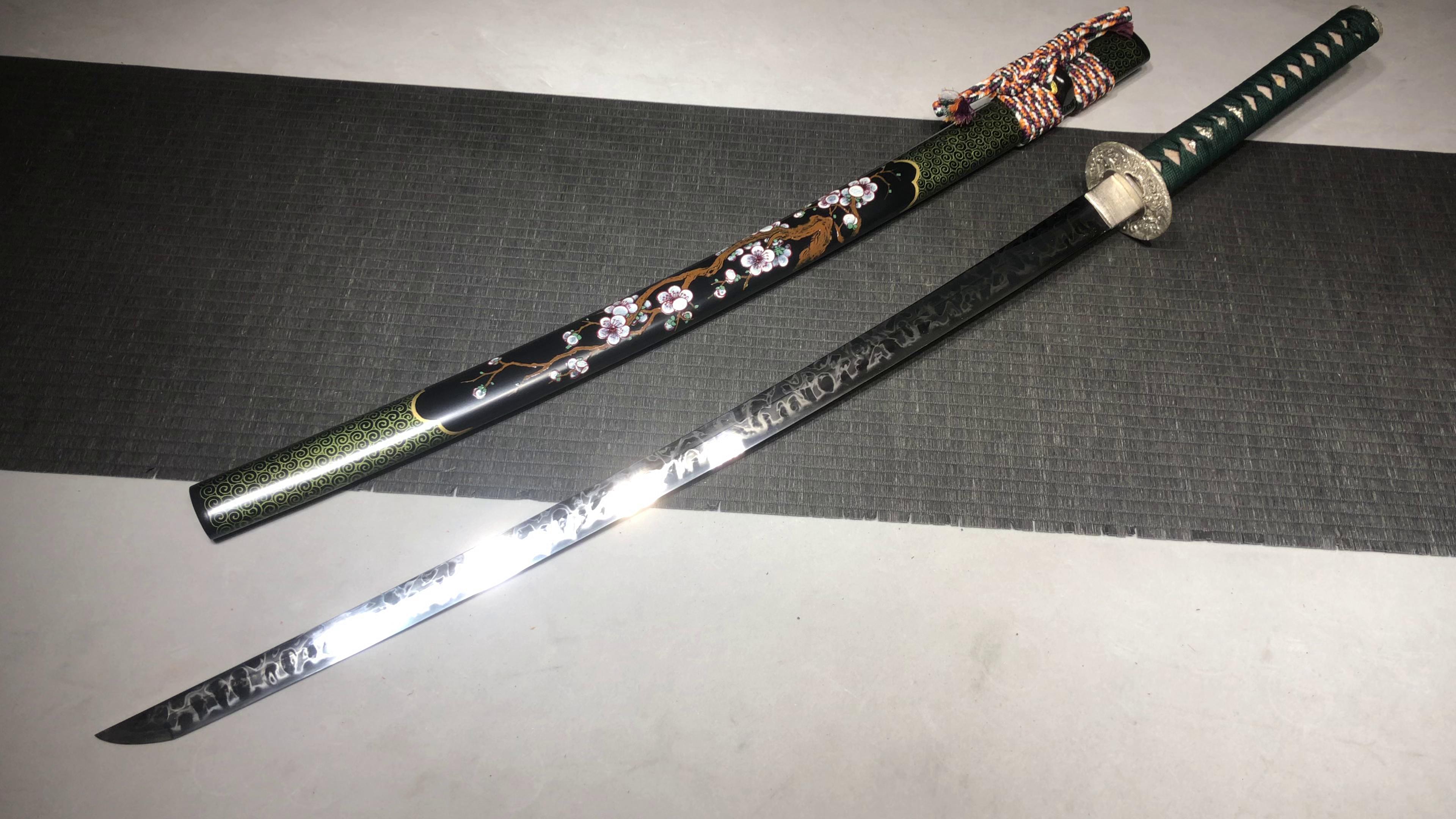 3500 New Handmade Long 26-inch Maki-e Kaiyaki Samurai Sword - Aoyuki Fighting Sword